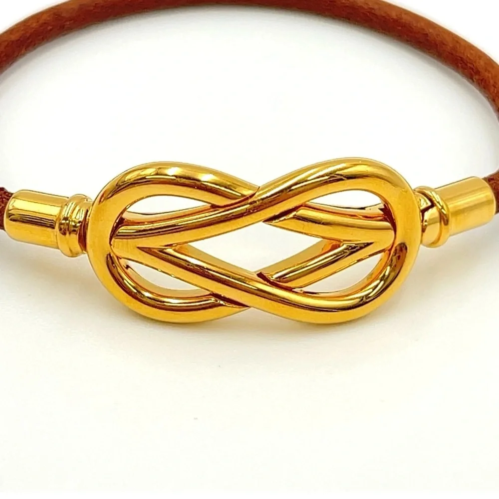 Hermes Atame GD Leather Bracelet W/Box - Picture 6 of 9